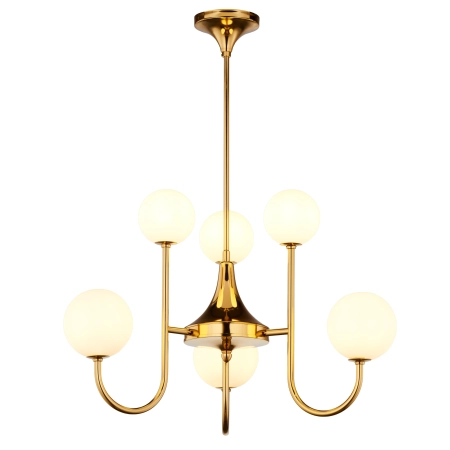 Elegancka lampa sufitowa ze złotą konstrukcją JUP 1941 z serii SELEN