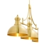 Potrójna, złota lampa, idealna nad stół w jadalni JUP 1915 z serii PLATINO 2