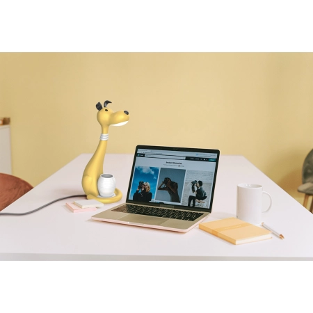 Lampka biurkowa LED idealna dla ucznia K-BL1607 ŻÓŁTY z serii PIESEK - wizualizacja