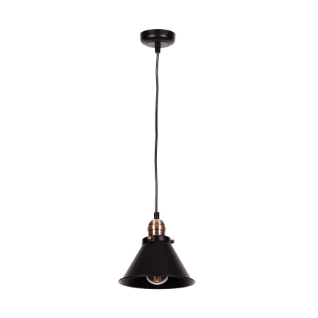 Industrialna, czarna, metalowa lampa wisząca K-8038-1 z serii MORENO 4