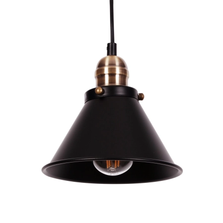 Industrialna, czarna, metalowa lampa wisząca K-8038-1 z serii MORENO 2