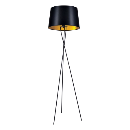 Dekoracyjna, czarno-złota lampa podłogowa K-4358 z serii REMI GOLD