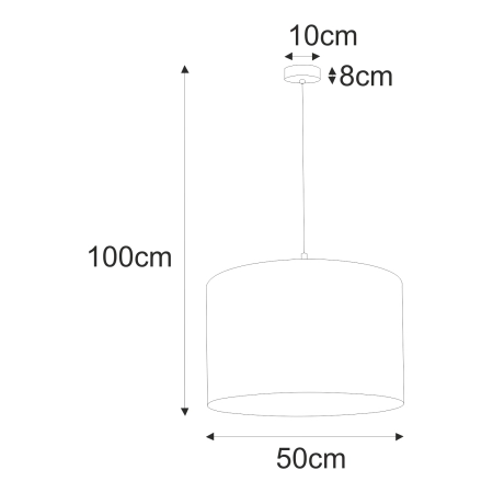 Regulowana lampa wisząca z ratanowym abażurem K-4375 z serii SEVANA - wymiary
