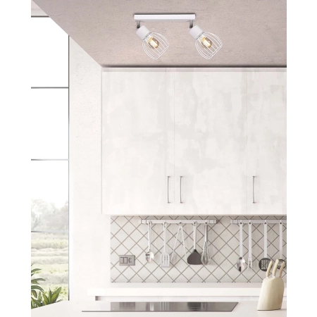 Podwójna listwa sufitowo-ścienna do kuchni K-4575 z serii MIKA WHITE - wizualizacja