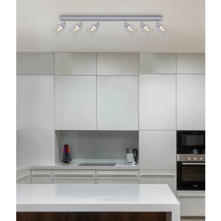 Szara, minimalistyczna lampa sufitowa listwa K-4588 z serii TROY GRAY - wizualizacja