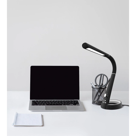 Funkcjonalna, ledowa lampka biurkowa K-BL1063 CZARNY z serii BERKANE - wizualizacja