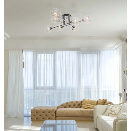 Rozłożysta, stylowa lampa sufitowa do sypialni K-JSL-1302/8 z serii FONS - wizualizacja