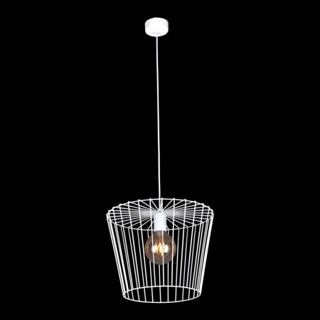 Lampa wisząca z drucianym kloszem, do kuchni K-4645 z serii SOUL WHITE