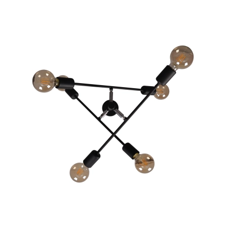 Designerska, czarna, minimalistyczna lampa sufitowa K-4754 z serii CAMARA 5