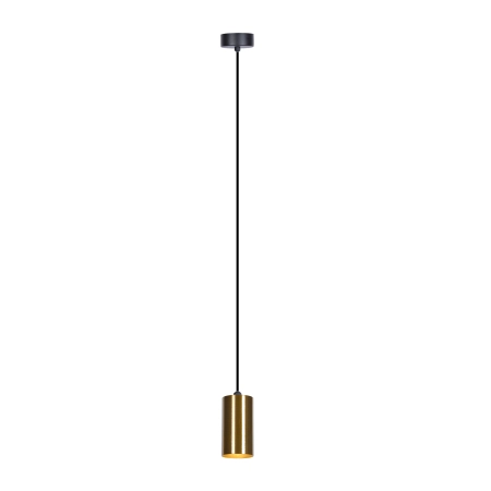 Patynowa lampa wisząca o kształcie tuby z czarną oprawą K-4890 serii VIGO