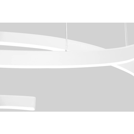 Biała, ledowa lampa wisząca w kształcie sprężyny K-8182 z serii KOLOSO