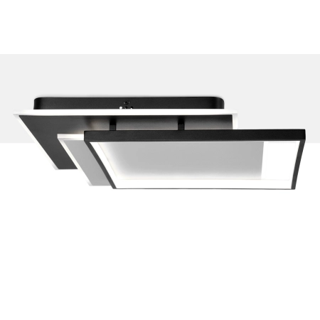 Dekoracyjny, czarno biały plafon, wbudowany LED K-8193 z serii LAGOS