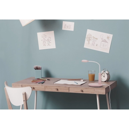 Lampka biurkowa do pokoju dziewczynki K-BL1521 RÓŻOWY z serii MILO - wizualizacja