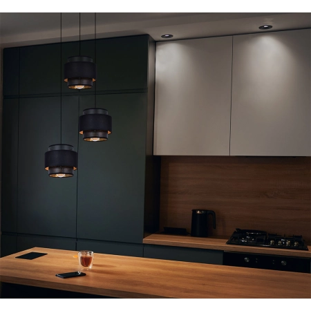 Lampa wisząca z trzema abażurami nad stół kuchenny K-5282 z serii AMOS - wizualizacja