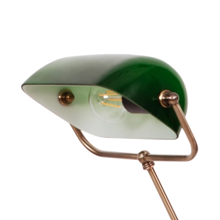 Elegancka lampka w stylu bankierki, do biura K-8041 z serii BANK 4