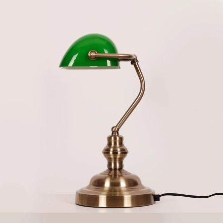 Designerska, stylowa lampka na biurko, styl bankierki K-8042 z serii BANK 4