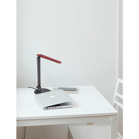 Prosta, nowoczesna lampka biurkowa LED K-BL1201 CZERWONY z serii DUO - wizualizacja