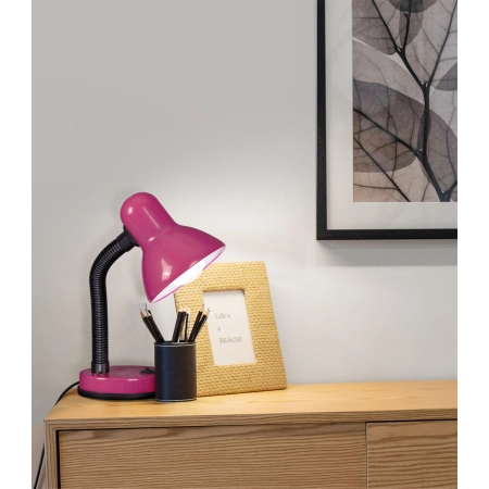 Dziewczęca, elastyczna lampka biurkowa K-MT-203 RÓŻOWY z serii CARIBA - wizualizacja