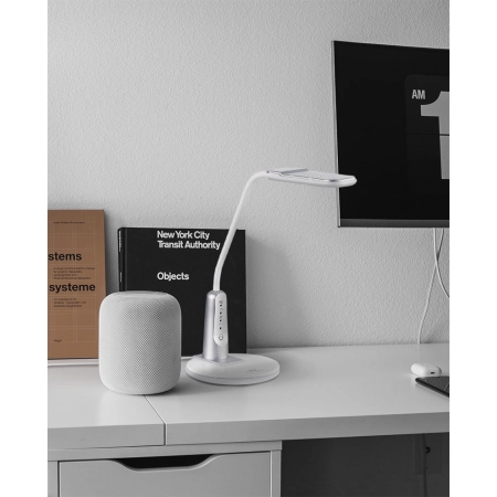 Lampka biurkowa do nowoczesnego biura K-BL1391 SREBRNY z serii TIMO - wizualizacja