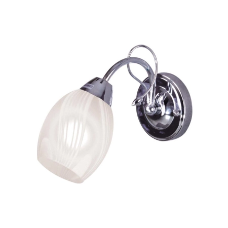 Jednoramienna lampa ścienna z kloszem K-JSL-8588/1W CHR z serii MALIBU