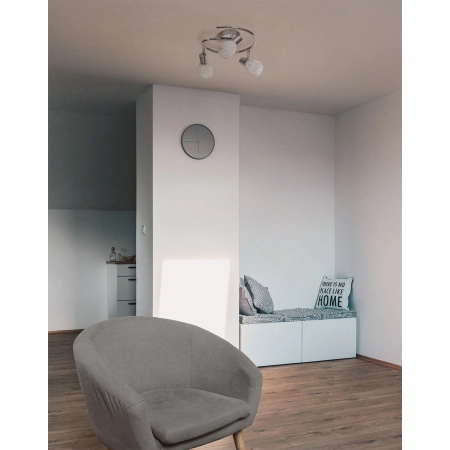 Okrągła lampa sufitowa do sypialni i korytarza K-8001/3G z serii EMBO - wizualizacja