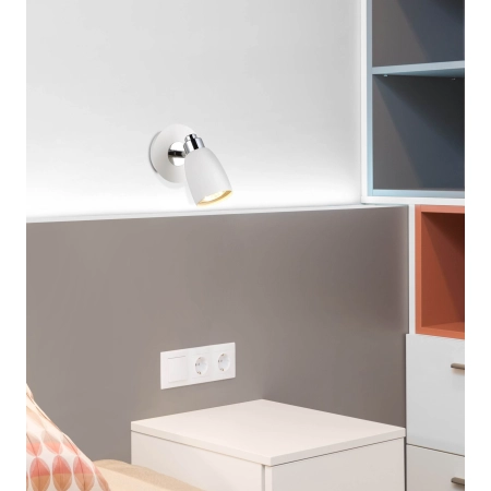 Industrialna lampa ścienna do łazienki K-8007W-1 WH z serii PICARDO WHITE - wizualizacja