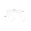 Podwójna listwa sufitowo-ścienna do łazienki K-4571 z serii TROY WHITE - wymiary