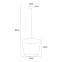 Druciana, minimalistyczna lampa wisząca K-4651 z serii SOUL GRAY - wymiary