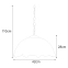 Lampa wisząca z witrażowym kloszem, do jadalni K-P161420 z serii FARINA - wizualizacja - wymiary