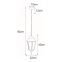 Ponadczasowa wisząca lampa zewnętrzna K-5006H CZARNY z serii LOZANA - wymiary
