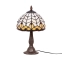 Elegancka, witrażowa lampka stołowa do salonu K-G121551 z serii SARGAN