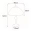 Lampka stołowa z szerokim, witrażowym kloszem K-G162166 z serii PAPI - wymiary