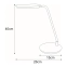 Dotykowa, ledowa lampka biurkowa do nauki K-BL1208 CZERWONY z serii SOLO - wymiary