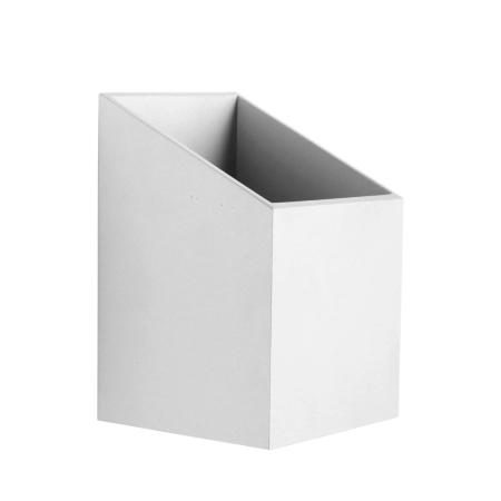 Biała lampa ścienna, asymetryczny box 625/K KR BIA z serii RUBIK