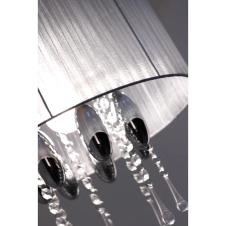 Elegancka, czarna lampa wisząca z kryształkami 661/1 CZA z serii CAMILLA 5