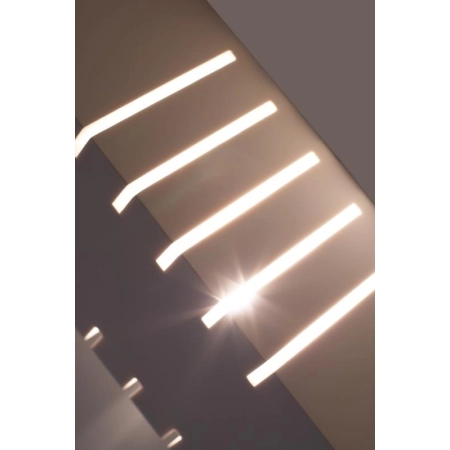 Biała, gipsowa lampa ścienna z nacięciami 697/1 BIA z serii HAROLD 6