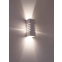 Biała, gipsowa lampa ścienna z nacięciami 697/1 BIA z serii HAROLD 3