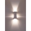 Biała, gipsowa lampa ścienna z nacięciami 697/1 BIA z serii HAROLD 4