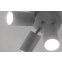 Czarny, minimalistyczny plafon z reflektorami 655/3A CZA z serii ROLOS 3