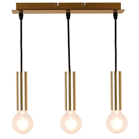 Potrójna złota lampa wisząca minimalistyczna LEDEA 50103035 z serii DALLAS