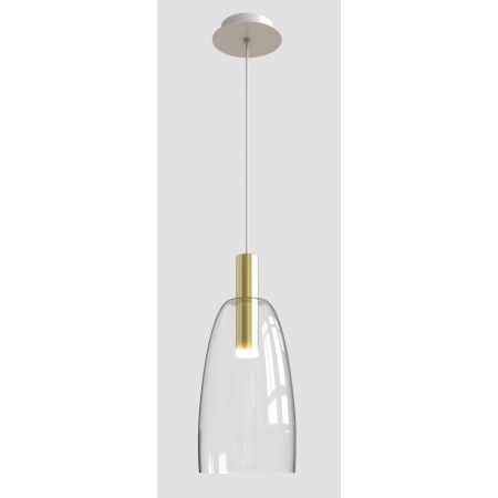 Złota lampa wisząca LED prosta tuba LEDEA 50133067 z serii MODENA