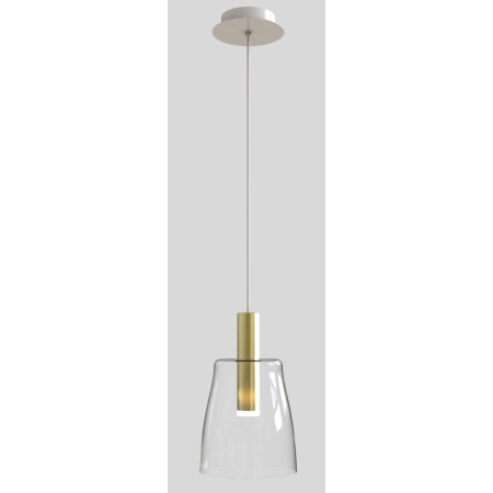 Lampa wisząca złota tuba LED z kloszem LEDEA 50133069 z serii MODENA