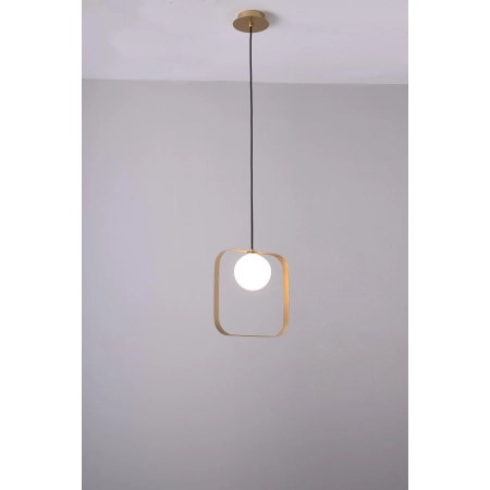 Lampa wisząca minimalistyczna złoty kwadrat LEDEA 50101073 z serii TULA