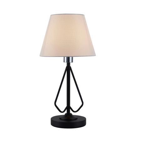 Lampka stołowa czarna z białym abażurem LEDEA 50501089 z serii MORLEY