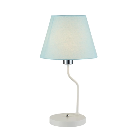 Lampka stołowa biała z niebieskim abażurem LEDEA 50501099 z serii YORK