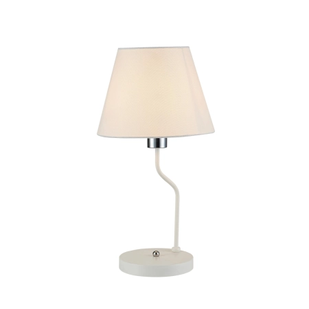 Lampka stołowa klasyczna biała z abażurem LEDEA 50501101 z serii YORK