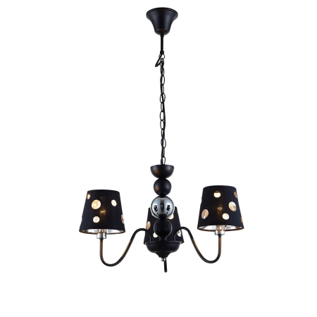 Potrójna lampa wisząca czarna z abażurami LEDEA 50203105 z serii BATLEY