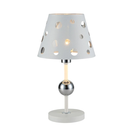 Lampka stołowa biała ozdobna z abażurem LEDEA 50501111 z serii BATLEY