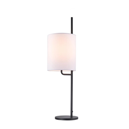 Lampka stołowa czarna z białym abażurem LEDEA 50501138 z serii TOKYO