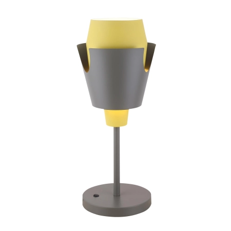 Lampka stołowa żółto-szara metalowa E27 LEDEA 50501150 z serii FALUN 2